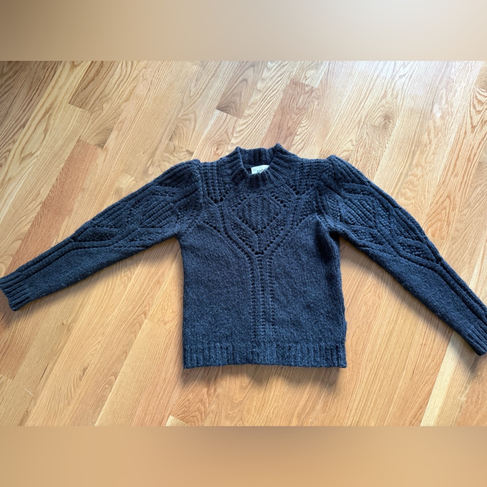 ba&sh Charcoal Cable Knit Sweater